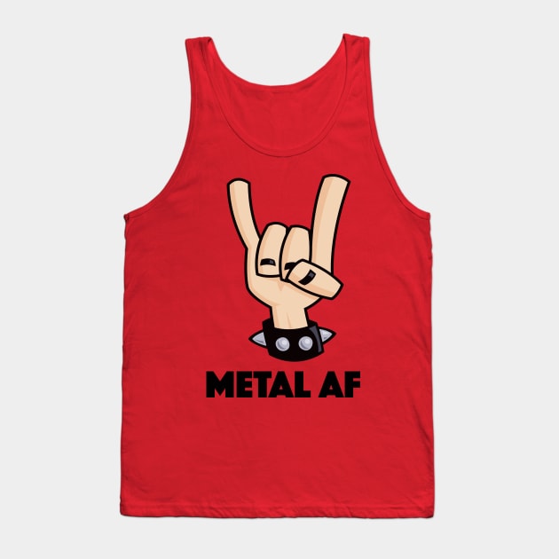 Metal AF Devil Horns Tank Top by fizzgig